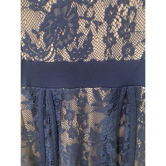 Candalite Women's Navy Lace Sleeveless Dress, Style #D43902, Size M - Picture 7 of 12